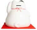 Veľká biela čínska mačka šťastia s čínskými znakmi, rozmer 19x17 cm, výška 19 cm, pokladnička na peniaze